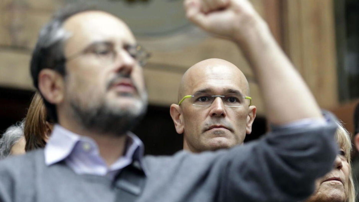 Antonio Ba&ntilde;os junto a Ra&uuml;l Romeva