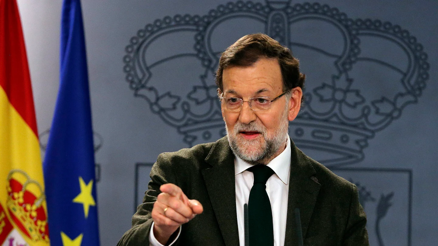 Mariano Rajoy, durante la rueda de prensa en el Palacio de la Moncloa Mariano Rajoy, durante la rueda de prensa en el Palacio de la Moncloa
