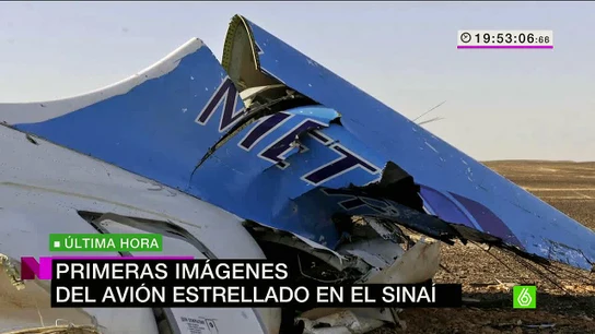 Primeras imágenes del avión ruso estrellado Primeras imágenes del avión ruso estrellado