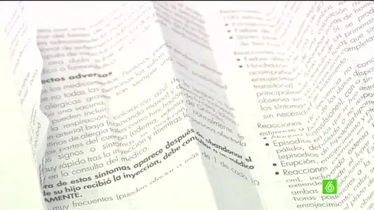 Prospecto con efectos de las vacunas Prospecto con efectos de las vacunas