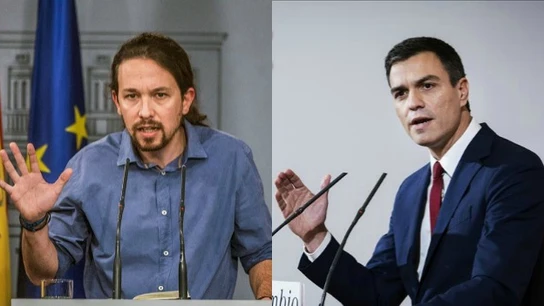 Pablo Iglesias y Pedro Sánchez Pablo Iglesias y Pedro Sánchez