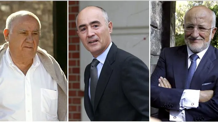 Amancio Ortega, Rafael del Pino y Juan Roig