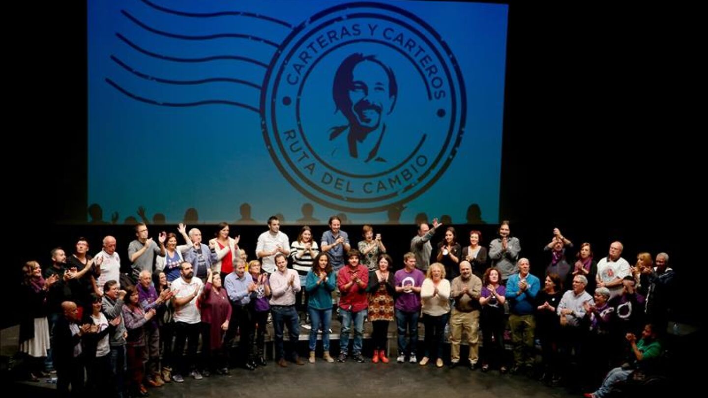El secretario general de Podemos presentado la iniciativa 'Carteros del cambio'