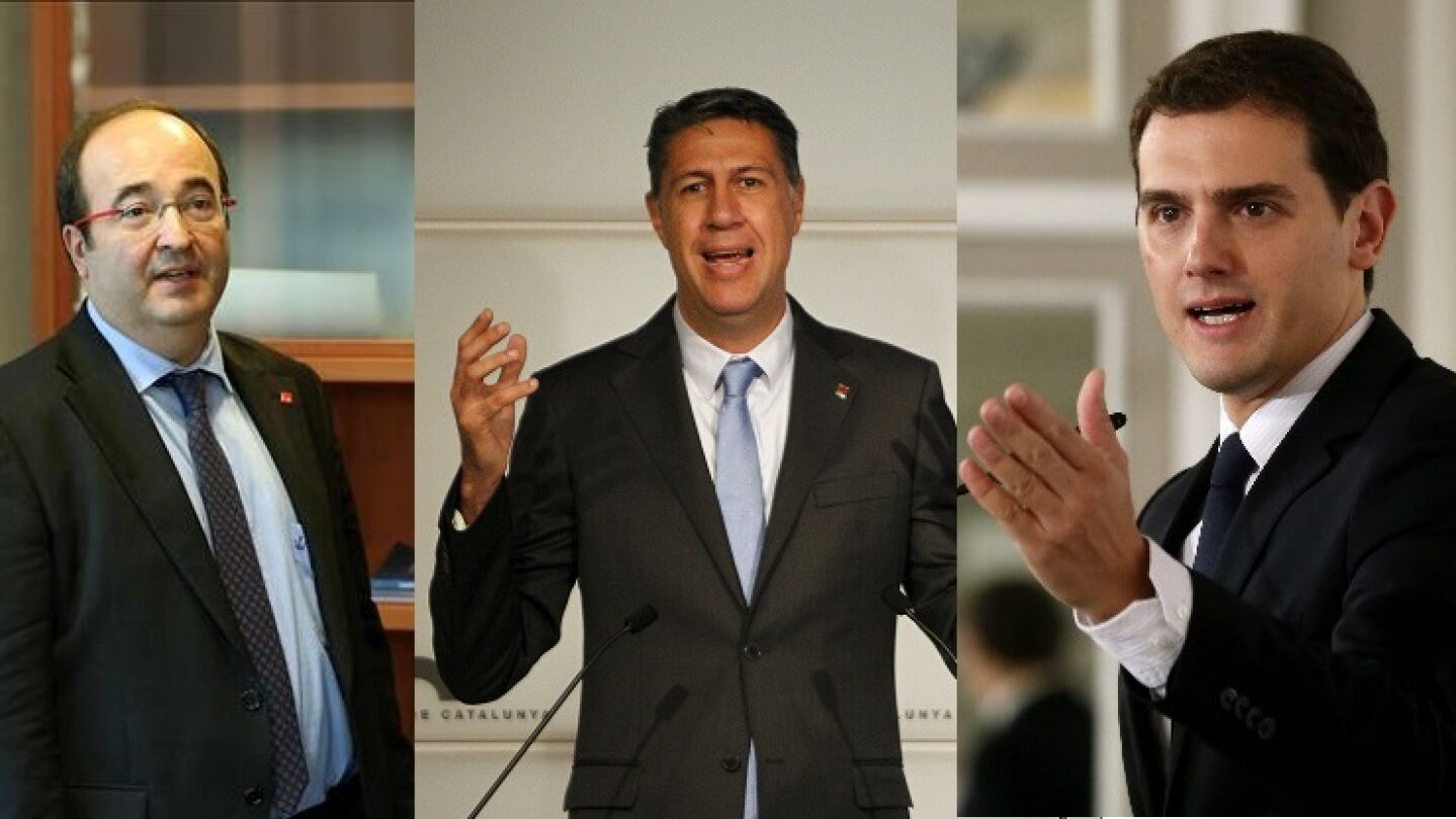 Miquel Iceta, Xavier Garc&iacute;a Albiol y Albert Rivera