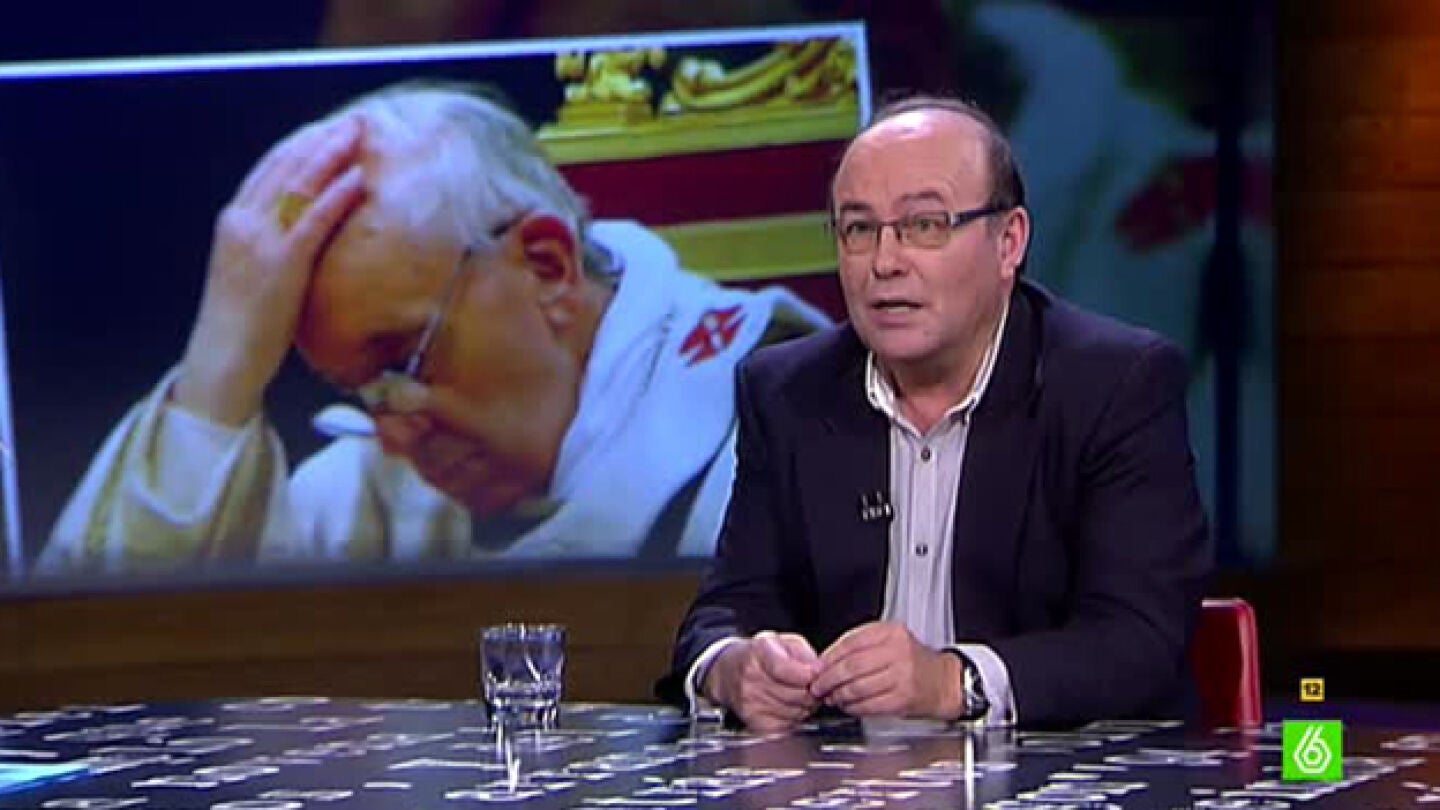 El director de Religi&oacute;n Digital, Jos&eacute; Manuel Vidal, visita El Intermedio 