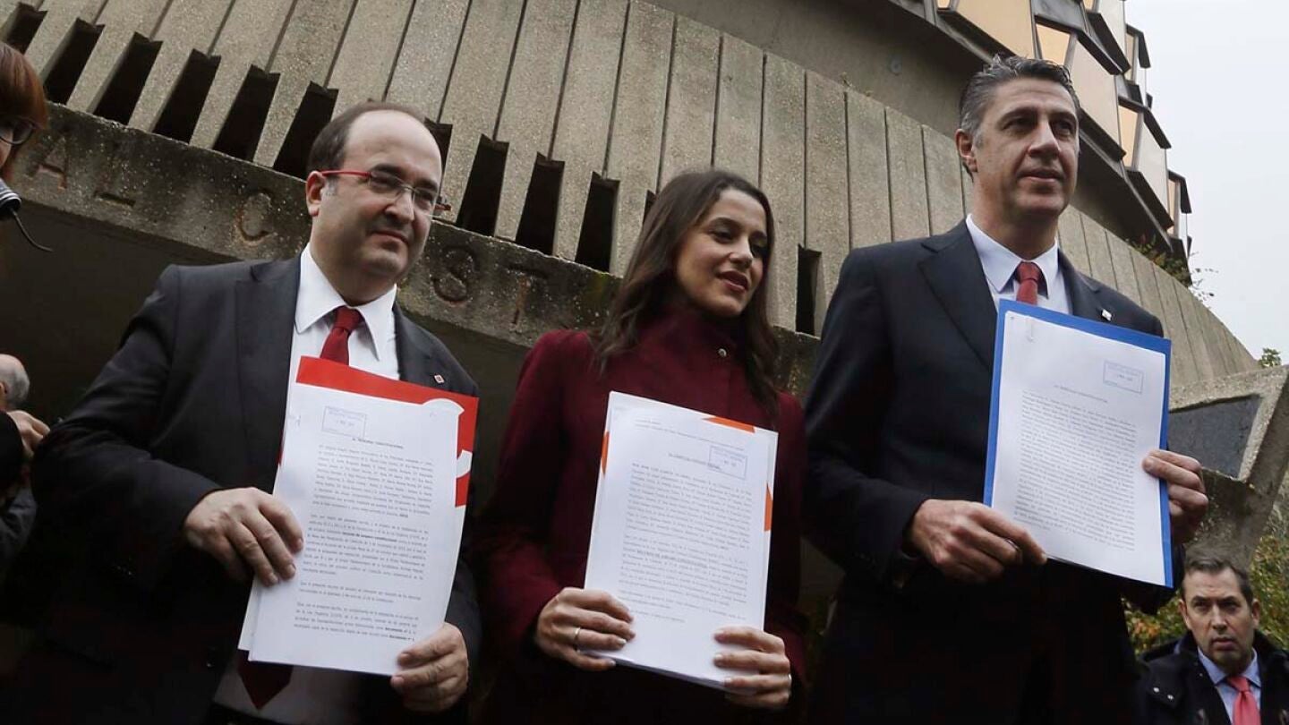 Iceta, Arrimadas y Albiol, ante el Constitucional