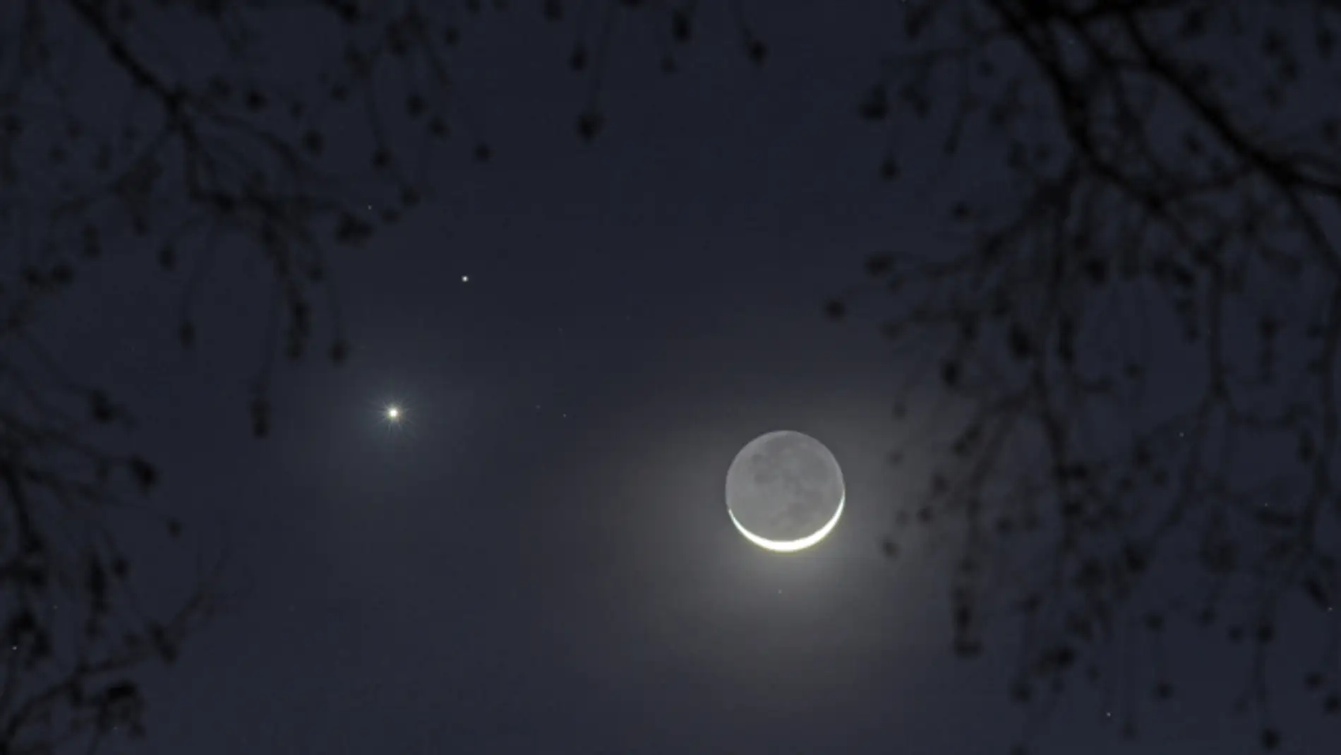 Conjunción Luna, Venus, Marte