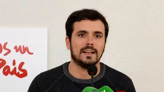 Alberto Garzón en un acto de su partido Alberto Garzón en un acto de su partido