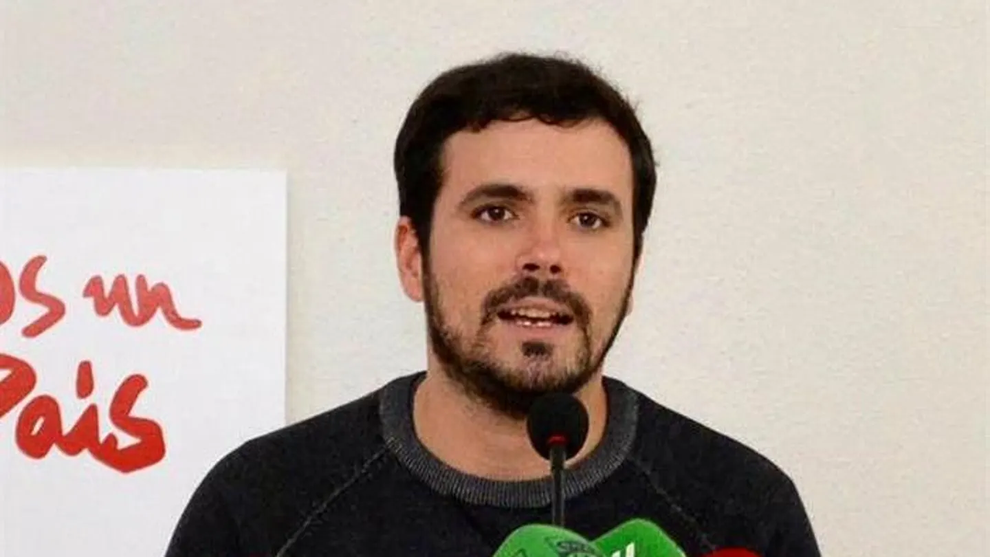 Alberto Garzón en un acto de su partido Alberto Garzón en un acto de su partido
