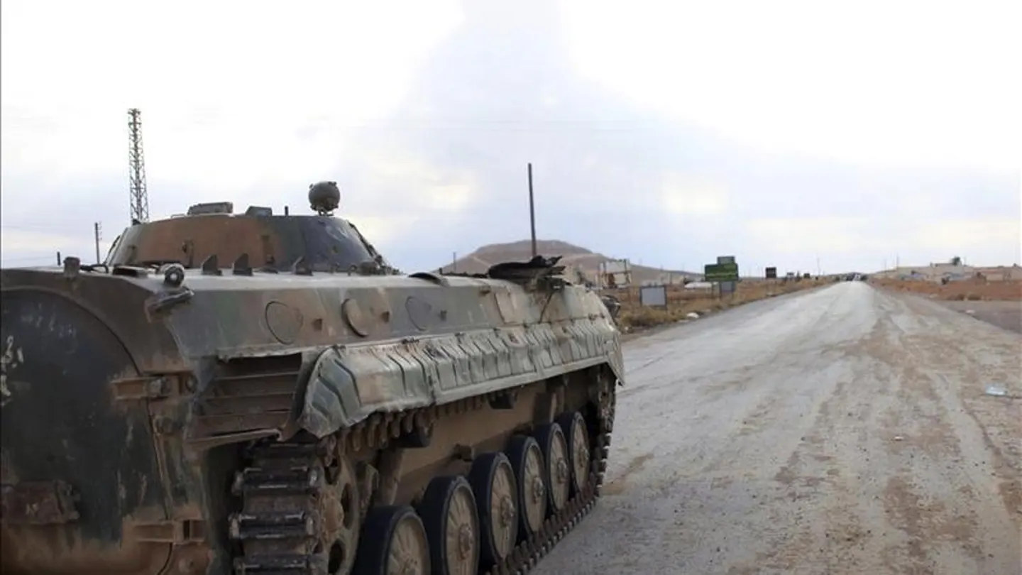 Un tanque del ejército sirio Un tanque del ejército sirio