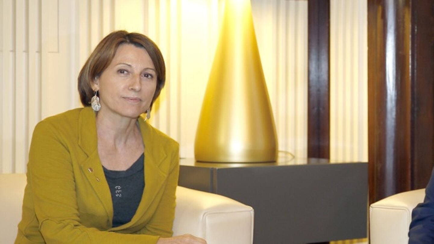 Carme Forcadell en su ronda de contactos