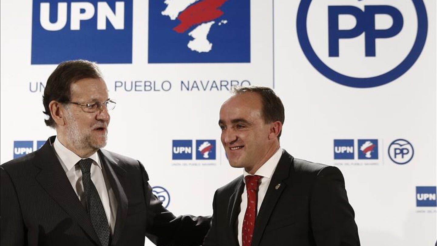 Mariano Rajoy y Javier esparza en un acto institucional