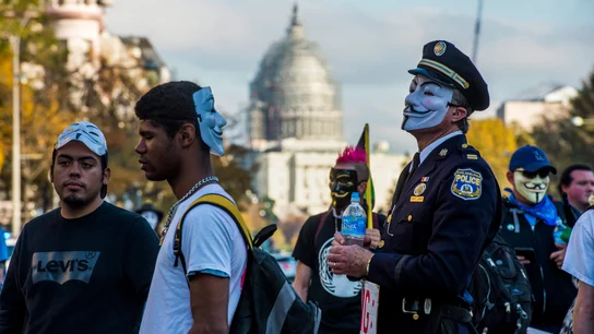 Marcha de un millón de máscaras en Londres Marcha de un millón de máscaras en Londres