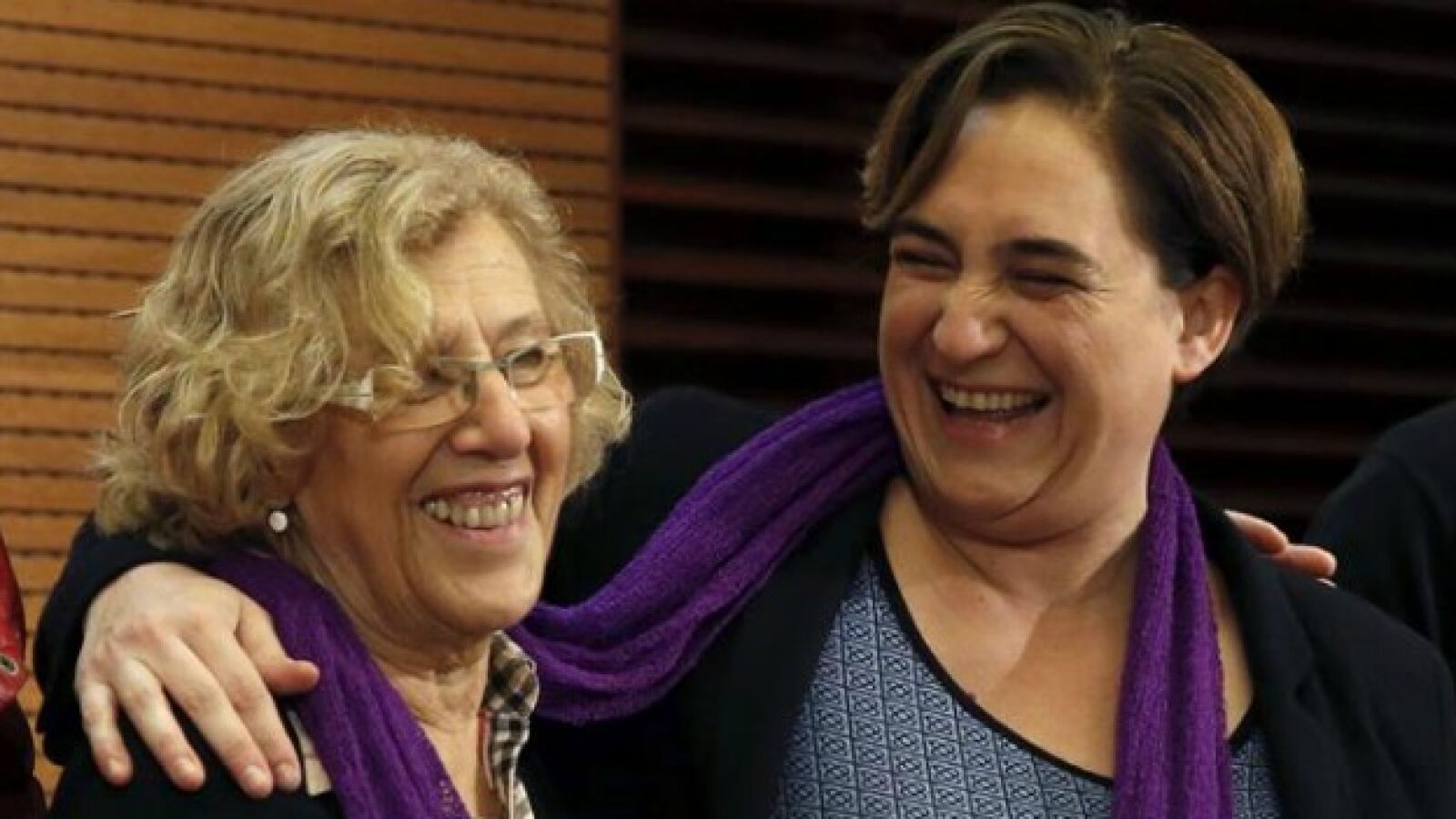 Manuela Carmena y Ada Colau unidas contra la violencia machista