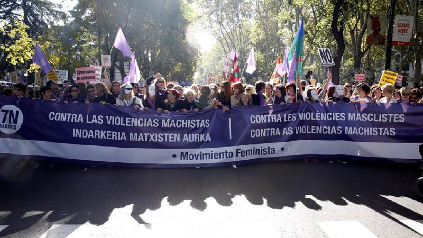 Marcha contra la violencia machista en Madrid