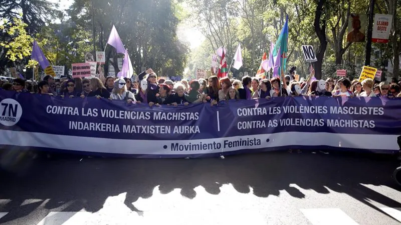 Marcha contra la violencia machista en Madrid