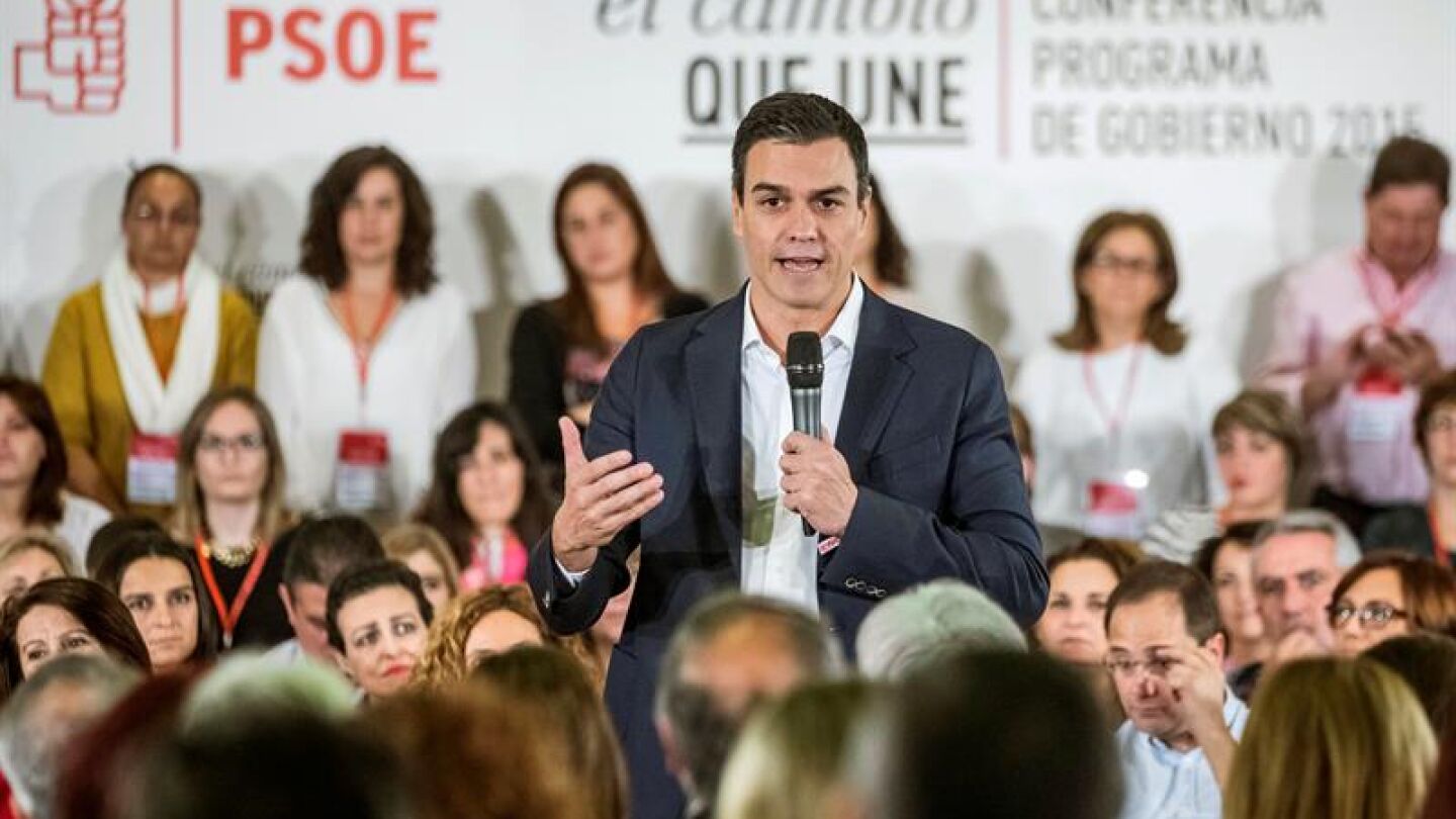 El l&iacute;der del PSOE, Pedro S&aacute;nchez