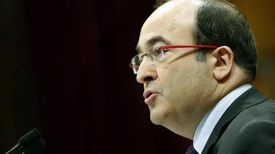 El lider del PSC, Miquel Iceta, durante su intervención ante el pleno del Parlament  El lider del PSC, Miquel Iceta, durante su intervención ante el pleno del Parlament