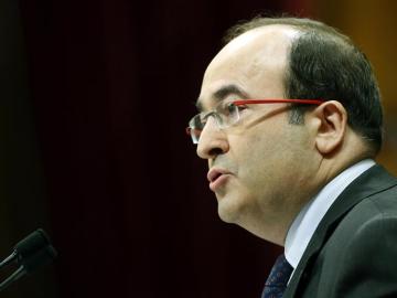 El lider del PSC, Miquel Iceta, durante su intervención ante el pleno del Parlament El lider del PSC, Miquel Iceta, durante su intervención ante el pleno del Parlament