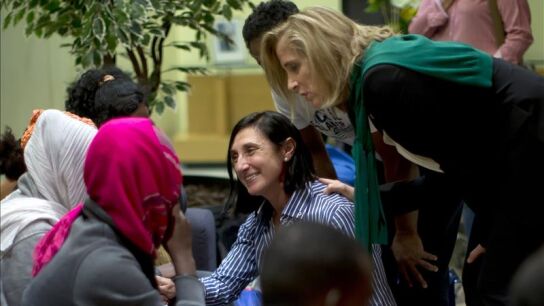 Un grupo de refugiados reci&eacute;n llegados a Espa&ntilde;a