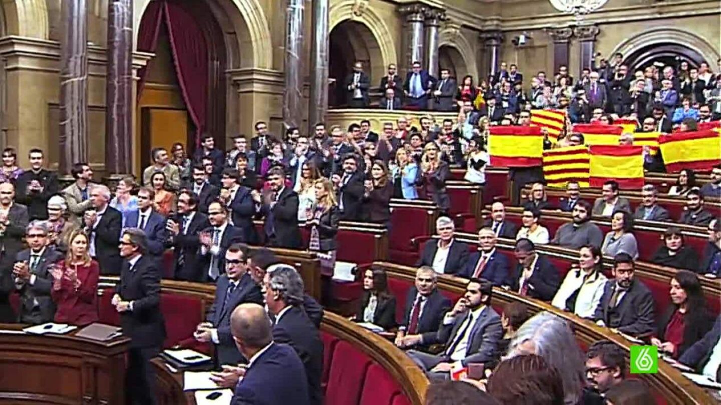 El Parlament de Catalu&ntilde;a, tras la moci&oacute;n soberanista