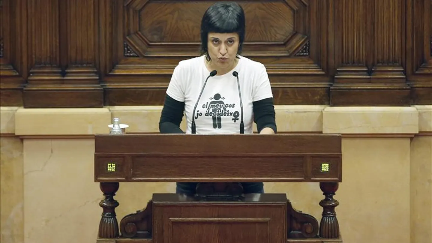 Anna Gabriel comparece durante el pleno Anna Gabriel comparece durante el pleno