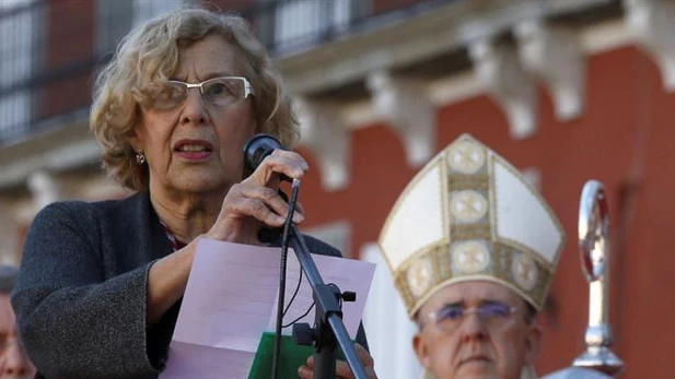 Manuela Carmena en su discurso por el día de la Almudena