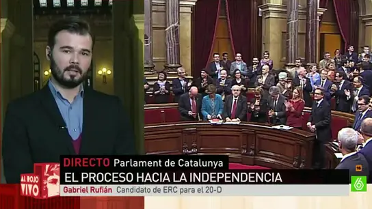 Gabriel Rufián, cabeza de lista de ERC Gabriel Rufián, cabeza de lista de ERC