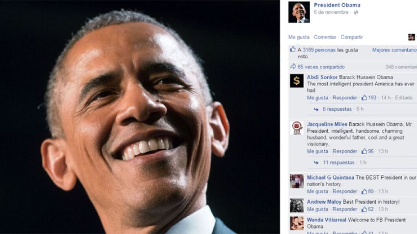 P&aacute;gina de Facebook de Barack Obama
