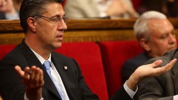 Xavier García Albiol en la sesión vespertina del pleno del Parlament de Cataluña