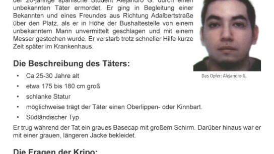 Comunicado de la polic&iacute;a alemana