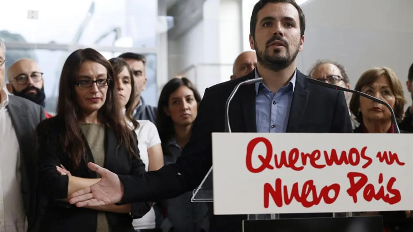 Alberto Garzón, durante un acto de partido Alberto Garzón, durante un acto de partido