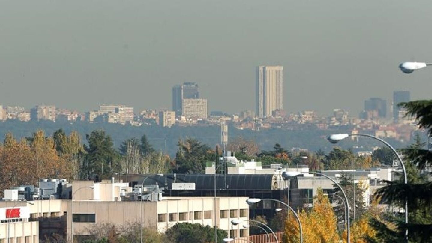Contaminaci&oacute;n sobre Madrid