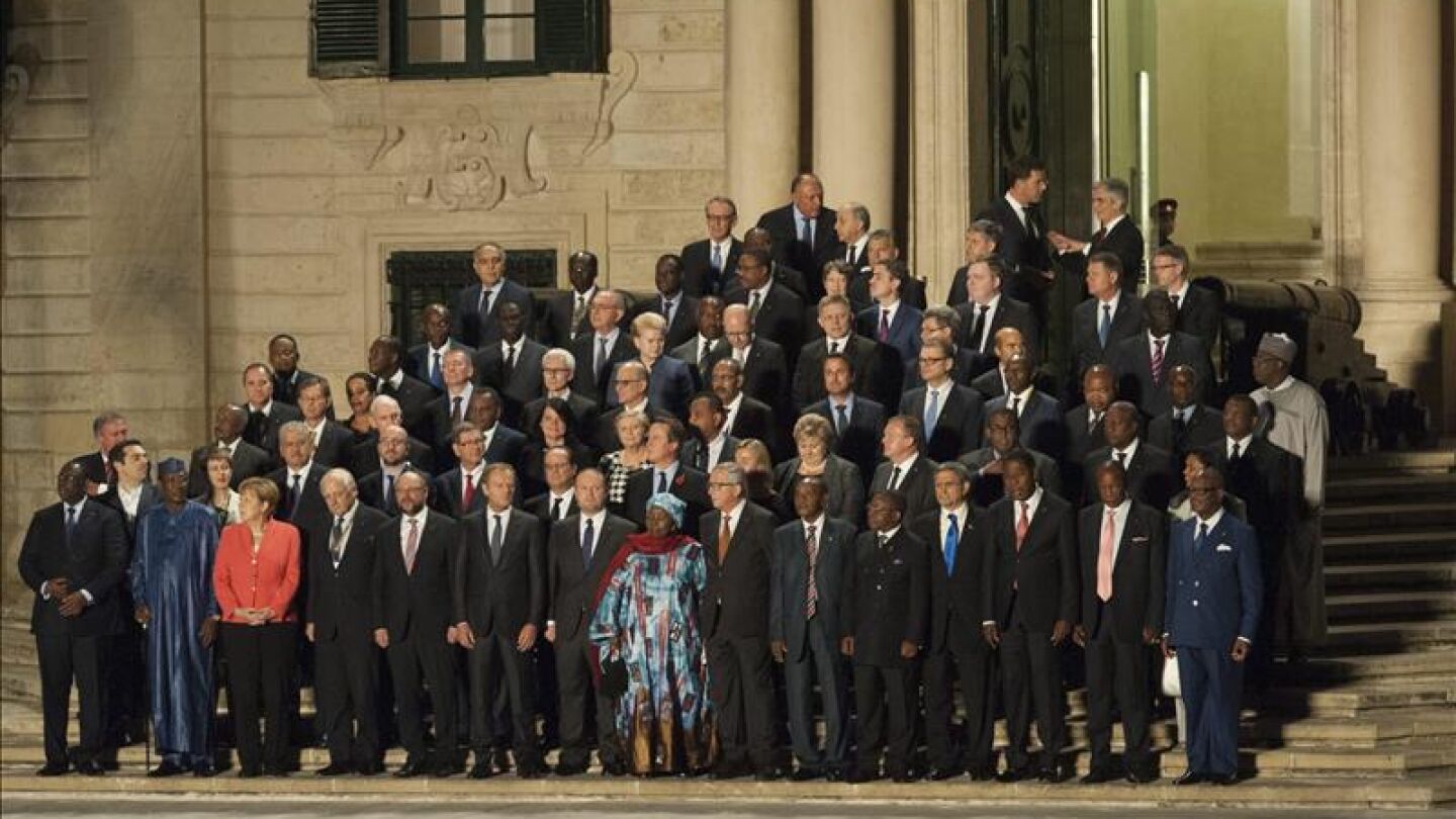 Los asistentes a la cumbre de La Valeta sobre inmigraci&oacute;n 2015 