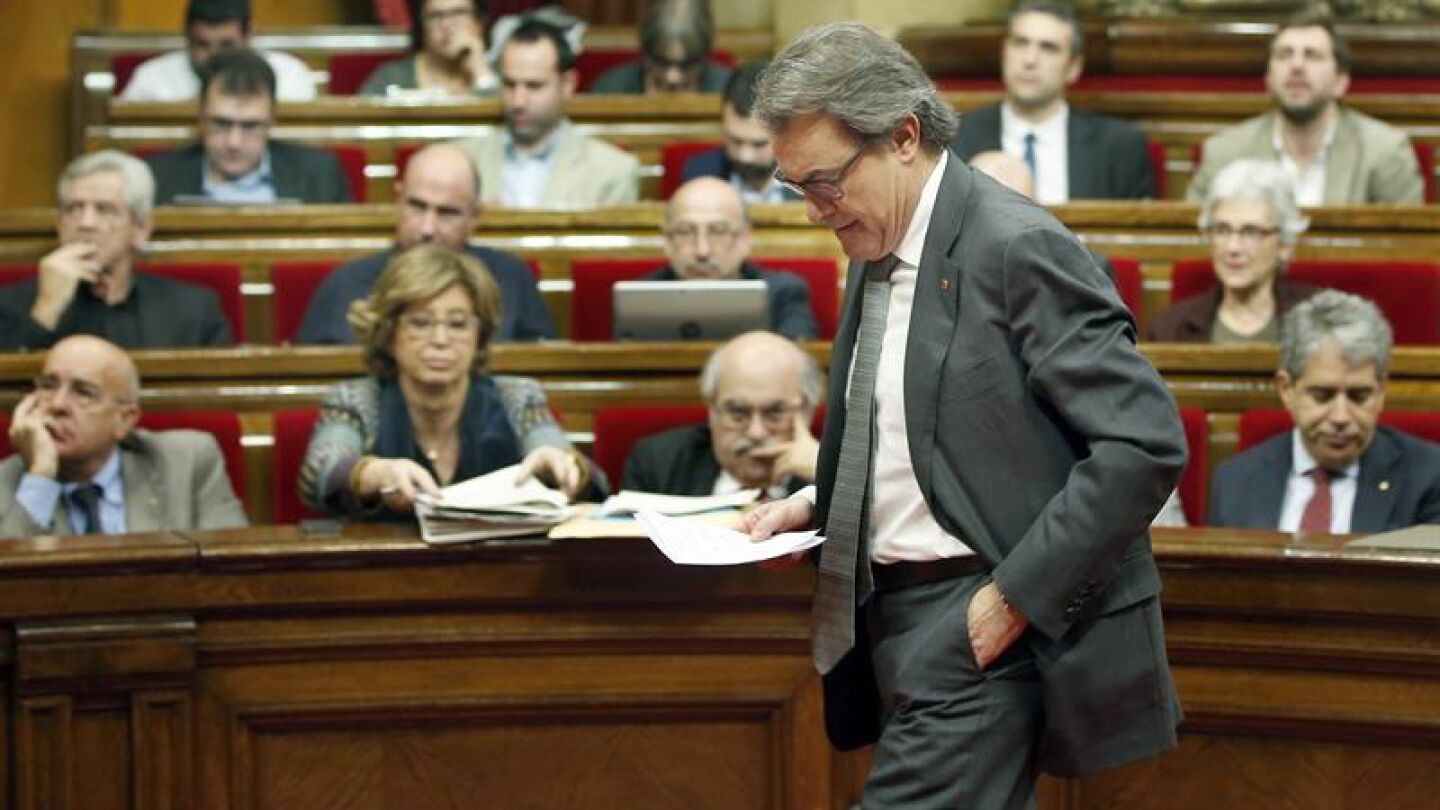 Artur Mas, en el pleno del Parlament