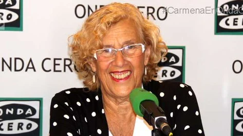 Manuela Carmena, durante su entrevista en Onda Cero Manuela Carmena, durante su entrevista en Onda Cero