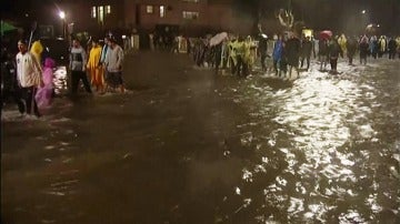Un barrio de Buenos Aires inundado por las lluvias