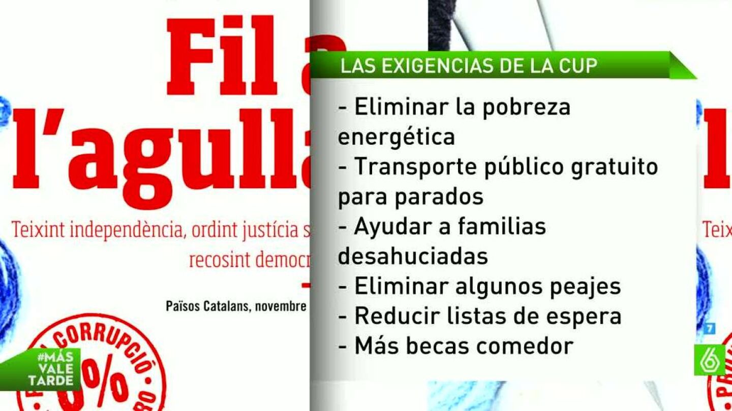 Exigencias de la CUP