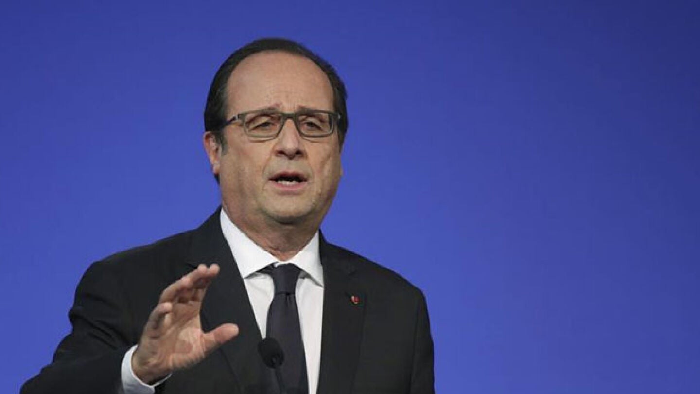 Hollande habla tras la tragedia en Par&iacute;s