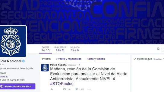 Twitter de la Policía Twitter de la Policía