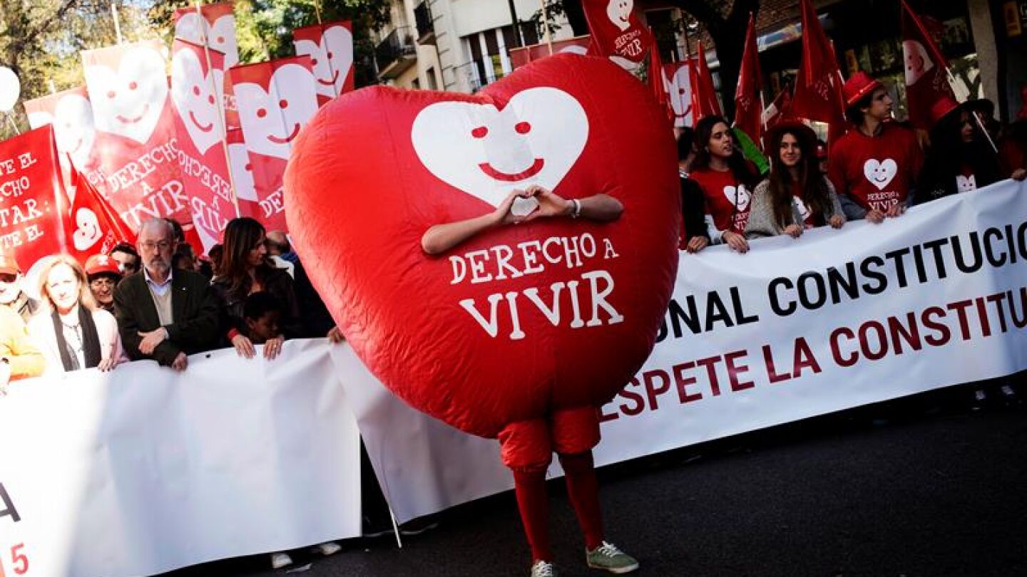 Manifestaci&oacute;n en Madrid contra la ley del aborto 