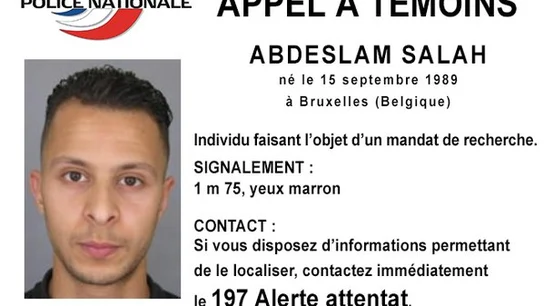 Abdeslam Salah, sospechoso por los ataques terroristas en París. Abdeslam Salah, sospechoso por los ataques terroristas en París.
