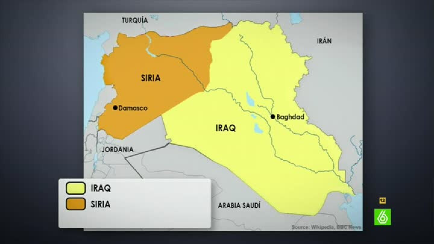 Mapa de Siria e Irak en El Intermedio