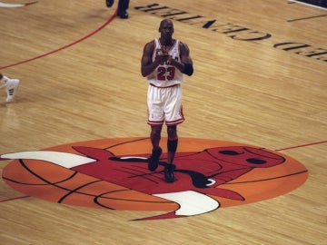 Michael Jordan, durante un partido con los Chicago Bulls