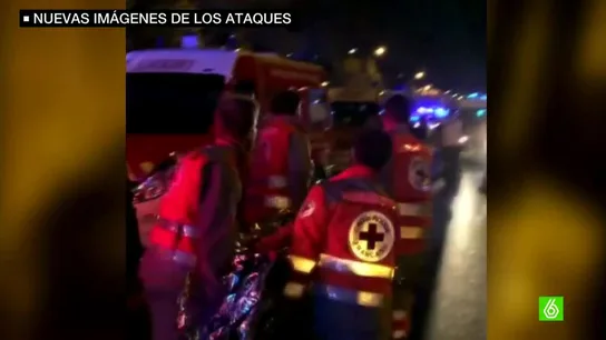 Atención de un herido de la sala Bataclan Atención de un herido de la sala Bataclan