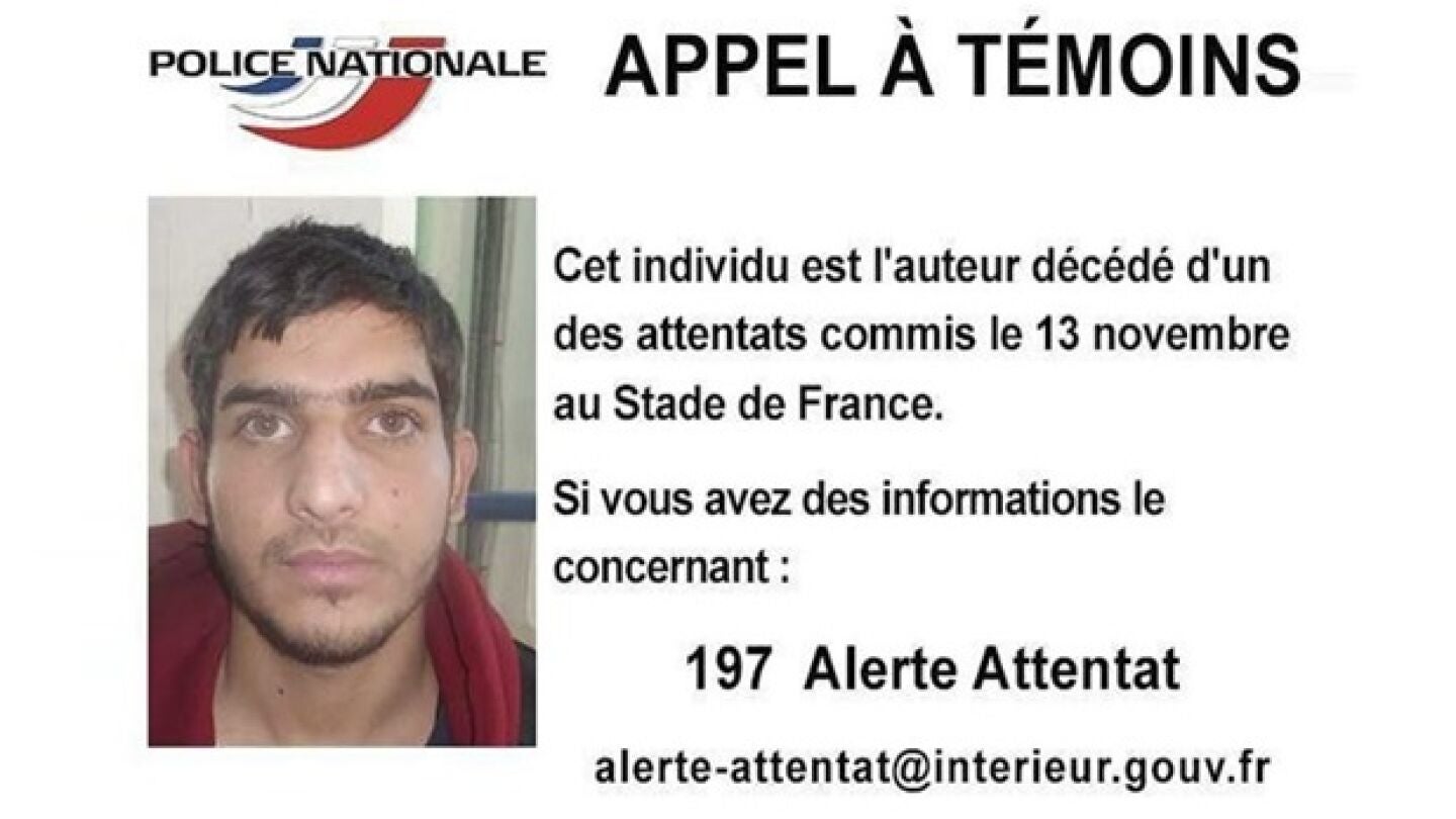 Uno de los suicidas de los atentados de Par&iacute;s