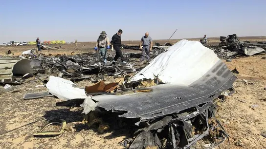 Restos del avión ruso siniestrado Restos del avión ruso siniestrado