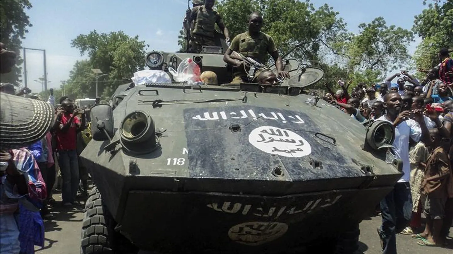 Uno de los vehículos armados incautados a los insurgentes de la secta islamista Boko Haram Uno de los vehículos armados incautados a los insurgentes de la secta islamista Boko Haram
