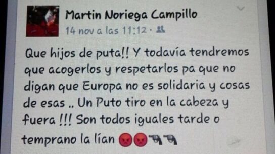 El pol&eacute;mico mensaje de Mart&iacute;n Noriega en Facebook