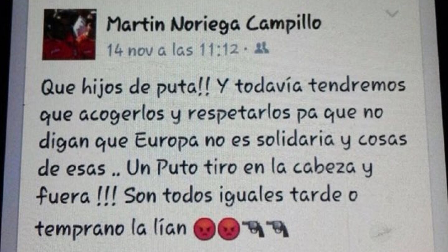 El pol&eacute;mico mensaje de Mart&iacute;n Noriega en Facebook